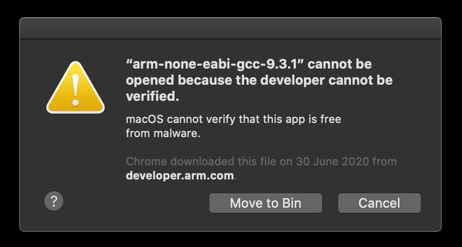 macOS: X cannot be opened because the developer cannot be verified